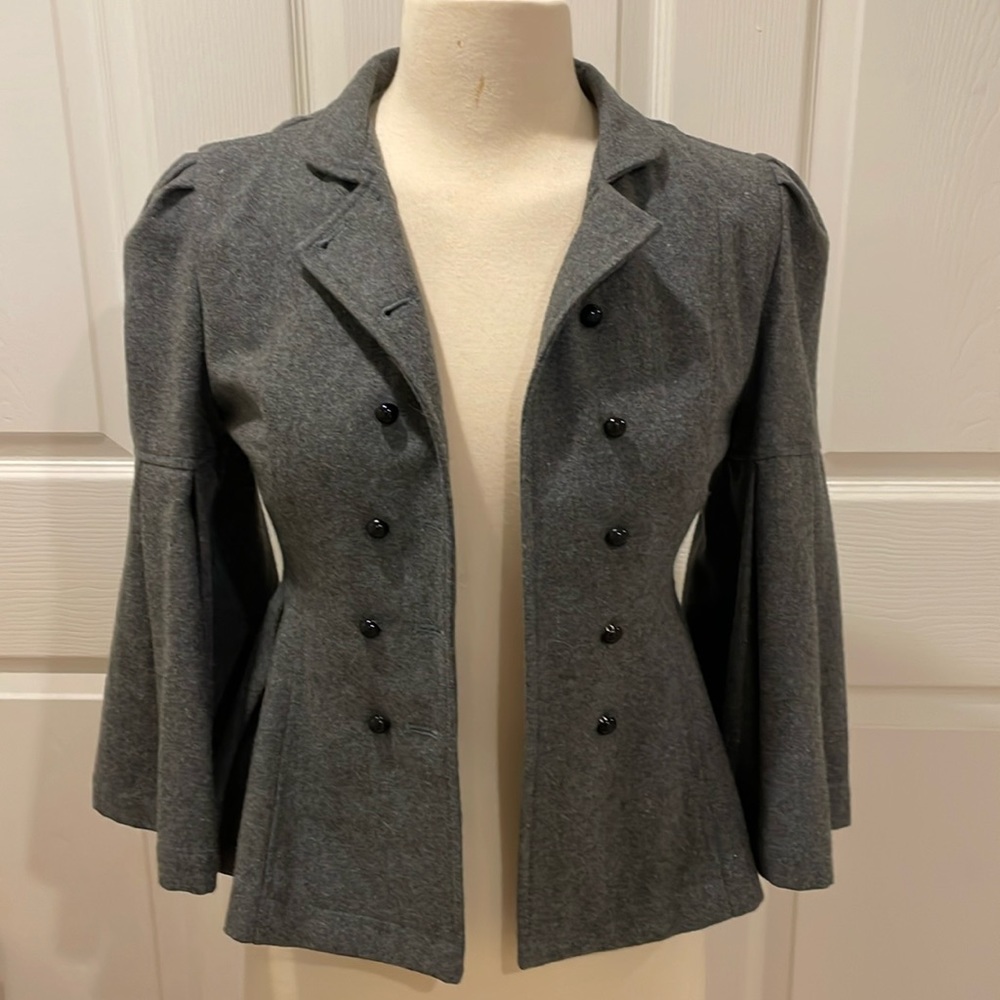 Vintage Diane Von Furstenberg Gray Wool Jacket 2